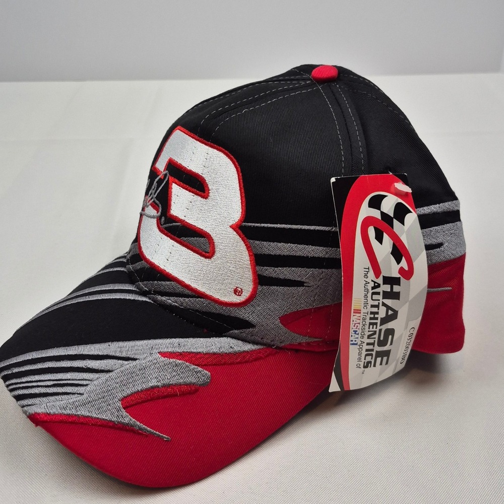 Dale Earnhardt #3 Goodwrench NASCAR Hat‎ Cap Chase Authentics Racing Black NWT - Picture 3 of 12